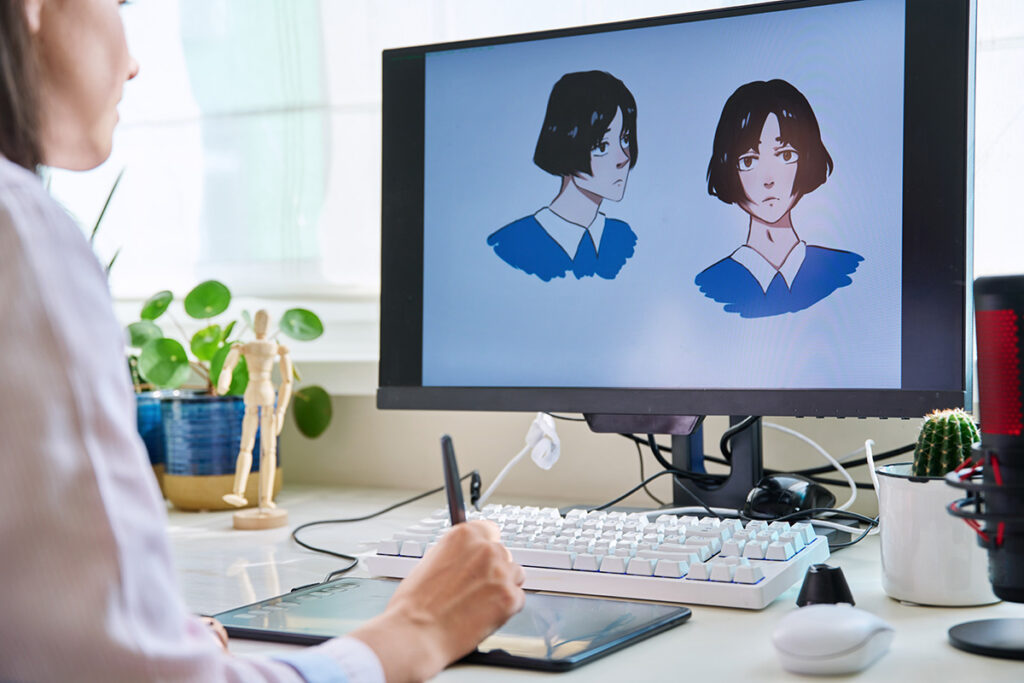 アニメーションを活用した企業PR動画を作成するイメージ